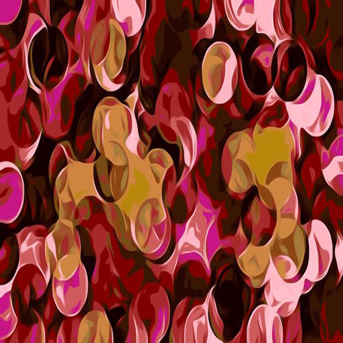 pink yellow and red circle pattern abstract background Mural by Timmy333