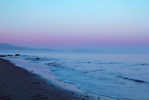 vintage sunset sky at the beach Mural by Timmy333