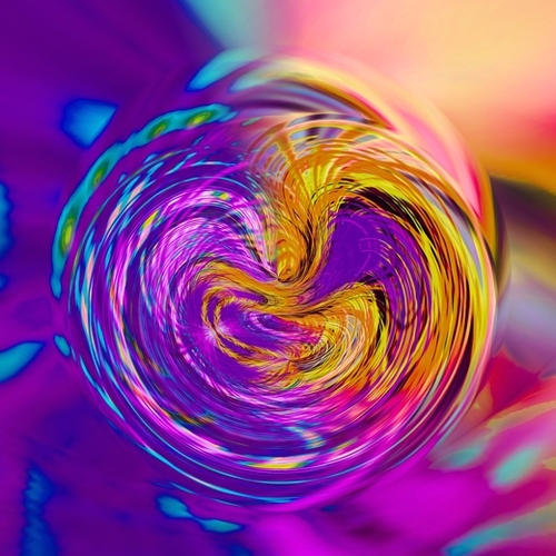 psychedelic graffiti abstract pattern in purple pink brown blue Mural by Timmy333