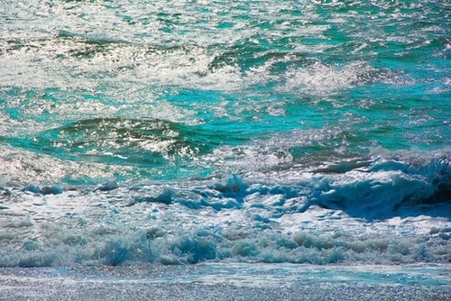blue ocean wave texture abstract background Mural by Timmy333