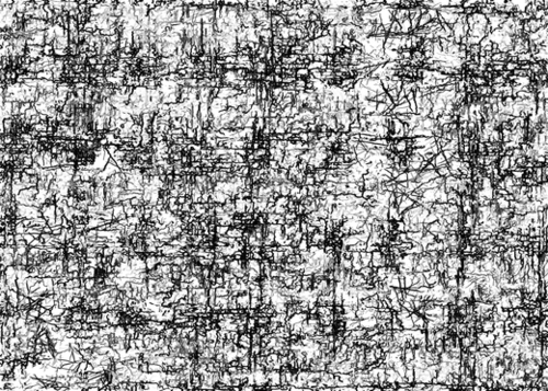 psychedelic abstract art texture in black and white Mural by Timmy333