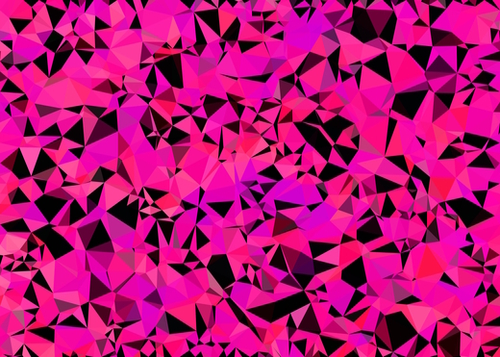 geometric triangle pattern abstract in pink and black Mural by Timmy333