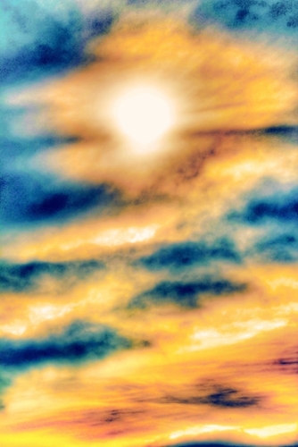 beautiful cloudy sunset sky in summer Mural by Timmy333