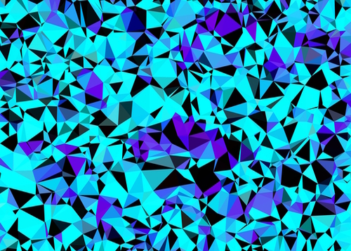 geometric triangle pattern abstract in blue purple black Mural by Timmy333