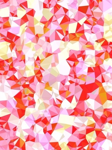 geometric triangle pattern abstract in pink red orange Mural by Timmy333