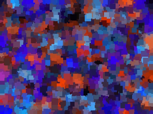 blue orange purple geometric square shape pattern abstract background Mural by Timmy333