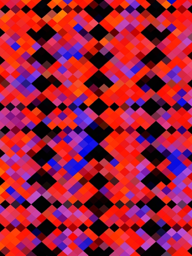 red and blue geometric square pixel pattern abstract background Mural by Timmy333