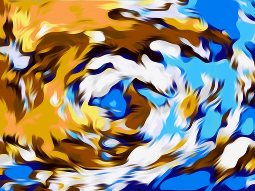 yellow brown and blue spiral painting texture abstract background Mural by Timmy333