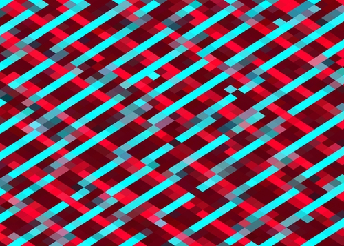 geometric pixel square pattern abstract background in red blue Mural by Timmy333