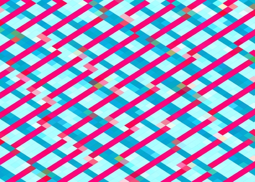 geometric pixel square pattern abstract background in blue pink Mural by Timmy333