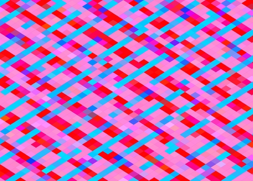geometric pixel square pattern abstract background in pink blue red Mural by Timmy333