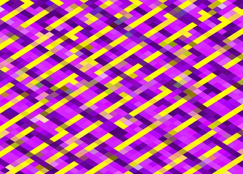 geometric pixel square pattern abstract background in pink purple yellow Mural by Timmy333