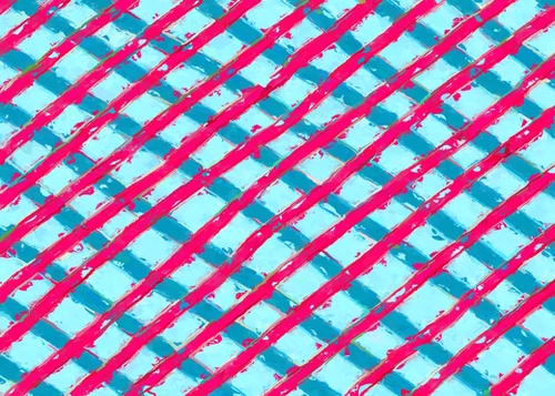 line pattern painting abstract background in blue and red Mural by Timmy333
