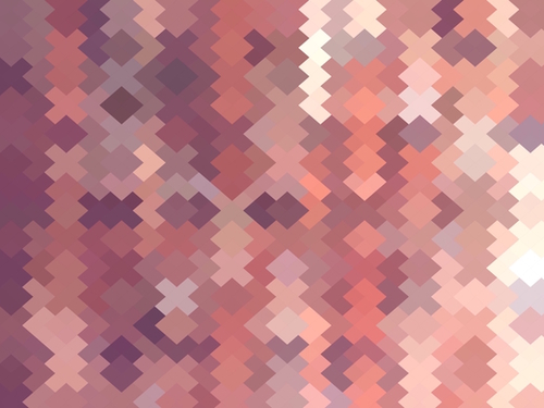 geometric square pixel pattern abstract in brown Mural by Timmy333