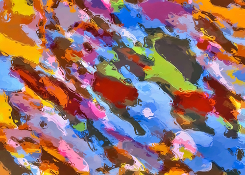 camouflage pattern painting abstract background in green blue pink orange brown Mural by Timmy333