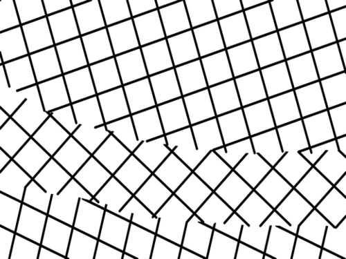geometric square line pattern abstract background in black and white Mural by Timmy333