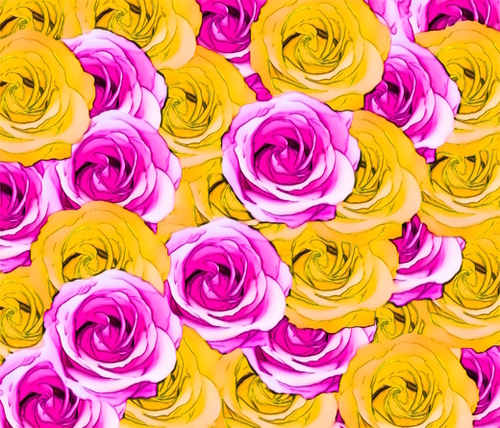 pink rose and yellow rose pattern abstract background Mural by Timmy333