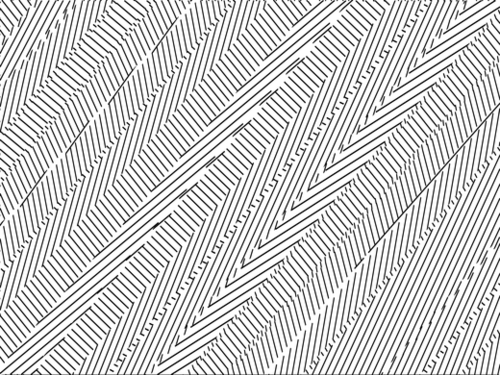 geometric line pattern abstract background in black and white Mural by Timmy333