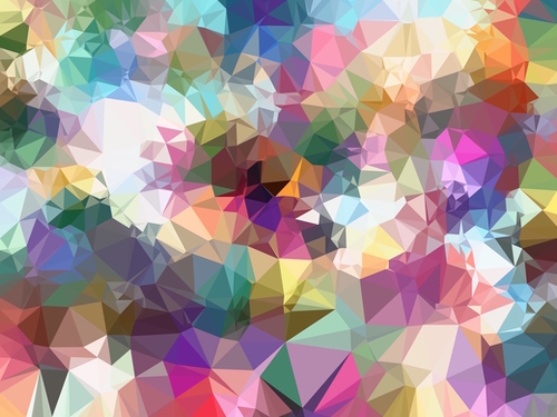 colorful geometric triangle pattern abstract background in pink blue yellow Mural by Timmy333