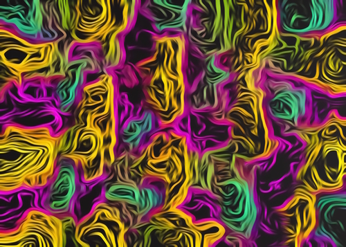 psychedelic painting texture abstract background in pink yellow blue Mural by Timmy333