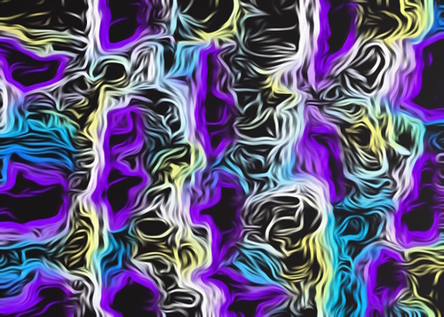 psychedelic painting texture abstract background in purple yellow blue white Mural by Timmy333