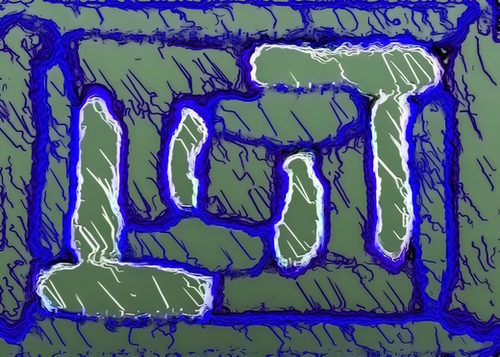 vintage psychedelic painting texture abstract background in dark blue and grey Mural by Timmy333