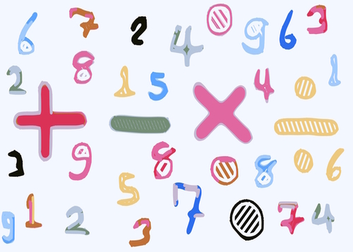 colorful number abstract background Mural by Timmy333