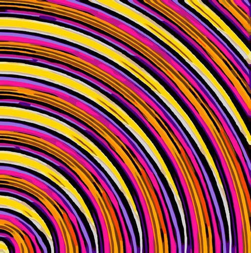 pink purple brown yellow orange circle line pattern  Mural by Timmy333