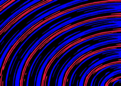 graffiti line drawing abstract pattern in blue red and black Mural by Timmy333