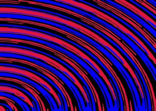graffiti line drawing abstract pattern in red blue and black Mural by Timmy333