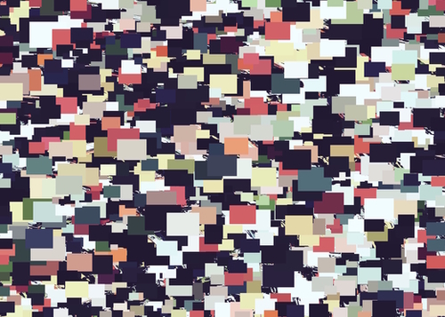 vintage geometric square pixel pattern abstract background in brown blue green orange Mural by Timmy333