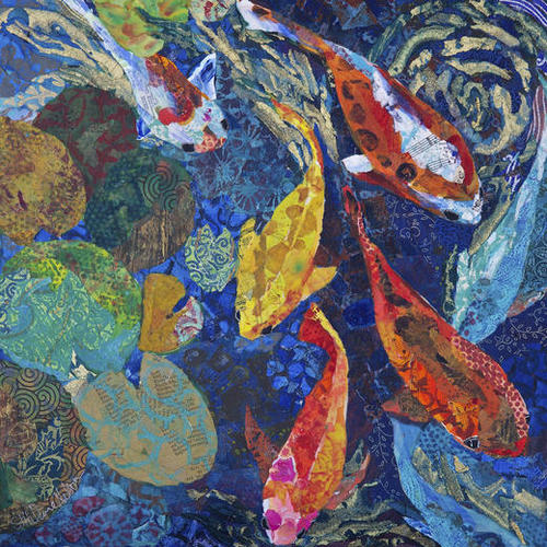 Koi Pond II Mural by Elizabeth St. Hilaire