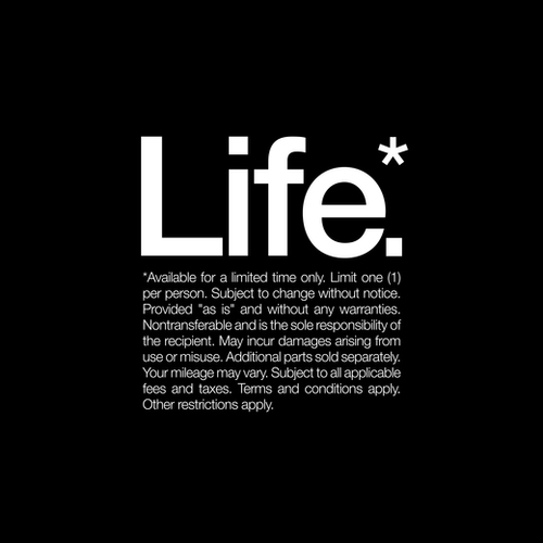 Life.* Available for a limited time only. Mural by WORDS BRAND