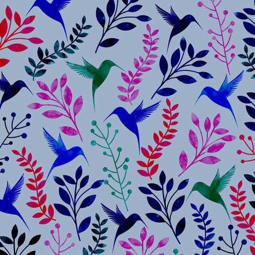 Floral And Birds II Mural by Amir Faysal