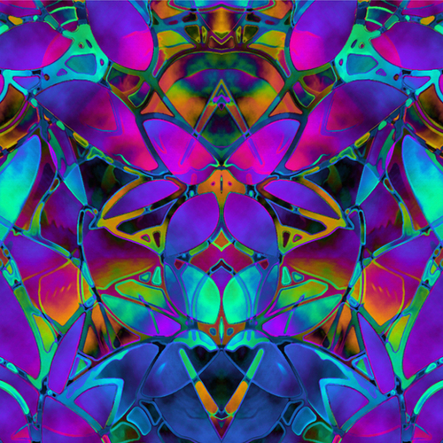 Floral Fractal Art G14 Mural by MedusArt