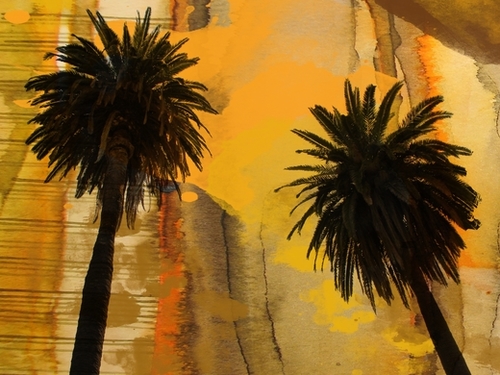 Palm Duo Mural by Irena Orlov