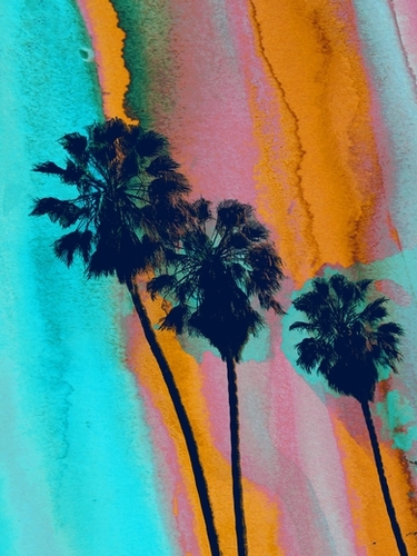 Los Angeles Palms Mural by Irena Orlov