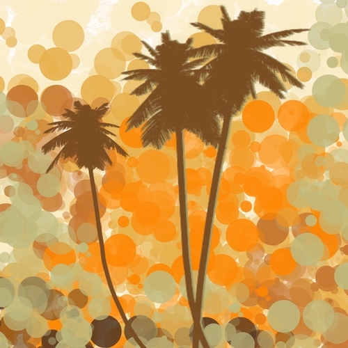 Tropical Sunset Mural by Irena Orlov