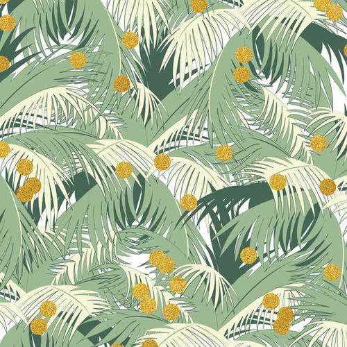 Palm and Gold Mural by Uma Gokhale