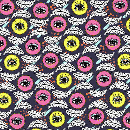 Pattern Boho eyes Mural by mmartabc