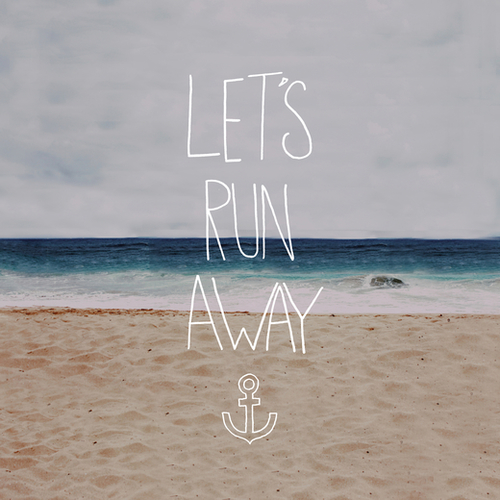 Let's Run Away - Sandy Beach Mural by Leah Flores