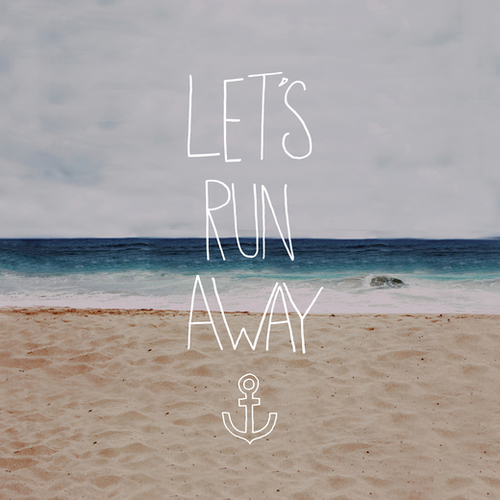 Let's Run Away - Sandy Beach Mural by Leah Flores