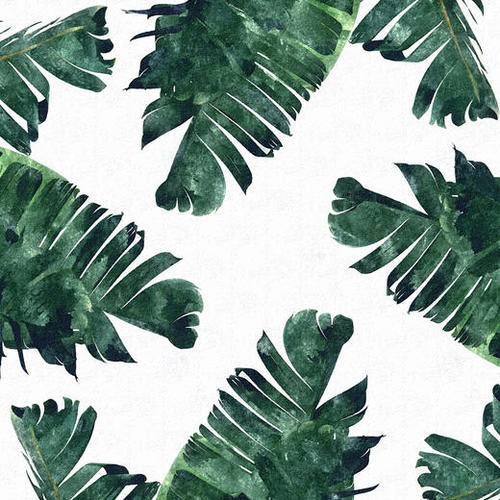 Banana Leaf Watercolor Mural by Uma Gokhale