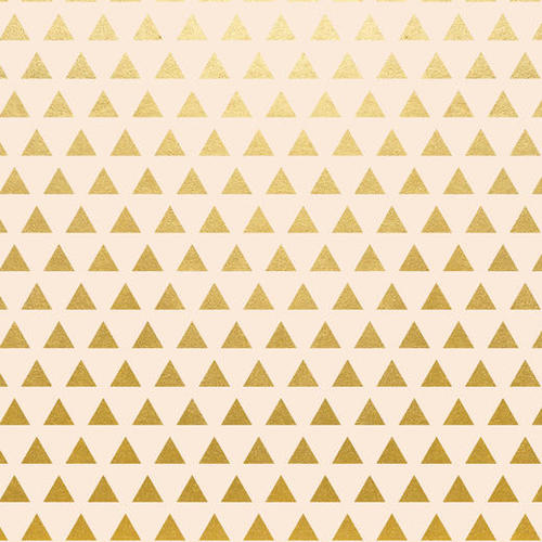 Blush + Gold Triangles Mural by Uma Gokhale