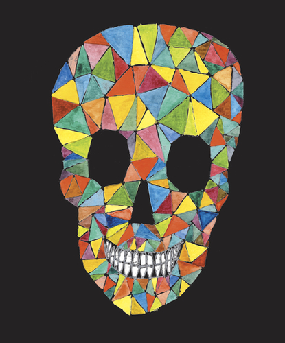 Rainbow Skull Mural by Malixx