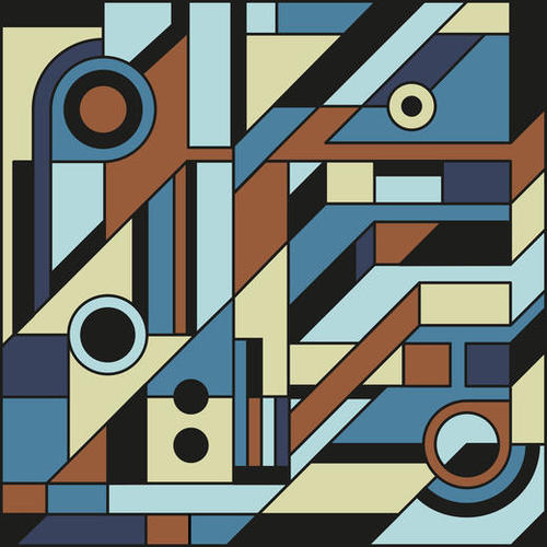 De Stijl Abstract Geometric Artwork 3 Mural by Divotomezove