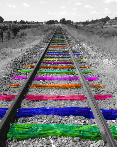 Rainbow Railway Mural by Ivailo K