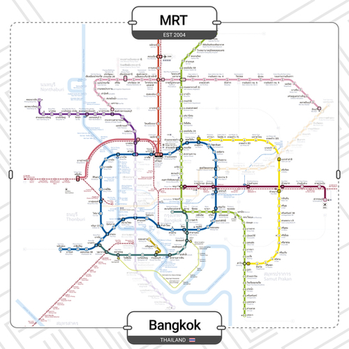 Metro - Bangkok Mural by aleibanez