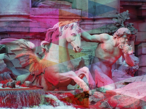 Trevi Fountain Mural by Vic Storia