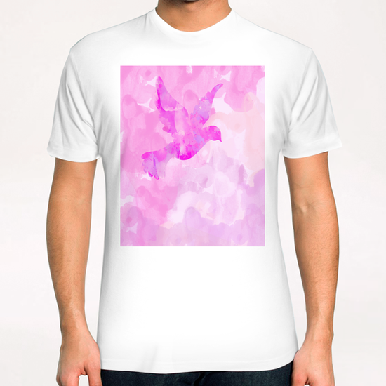 Abstract Flying Dove T-Shirt by Amir Faysal